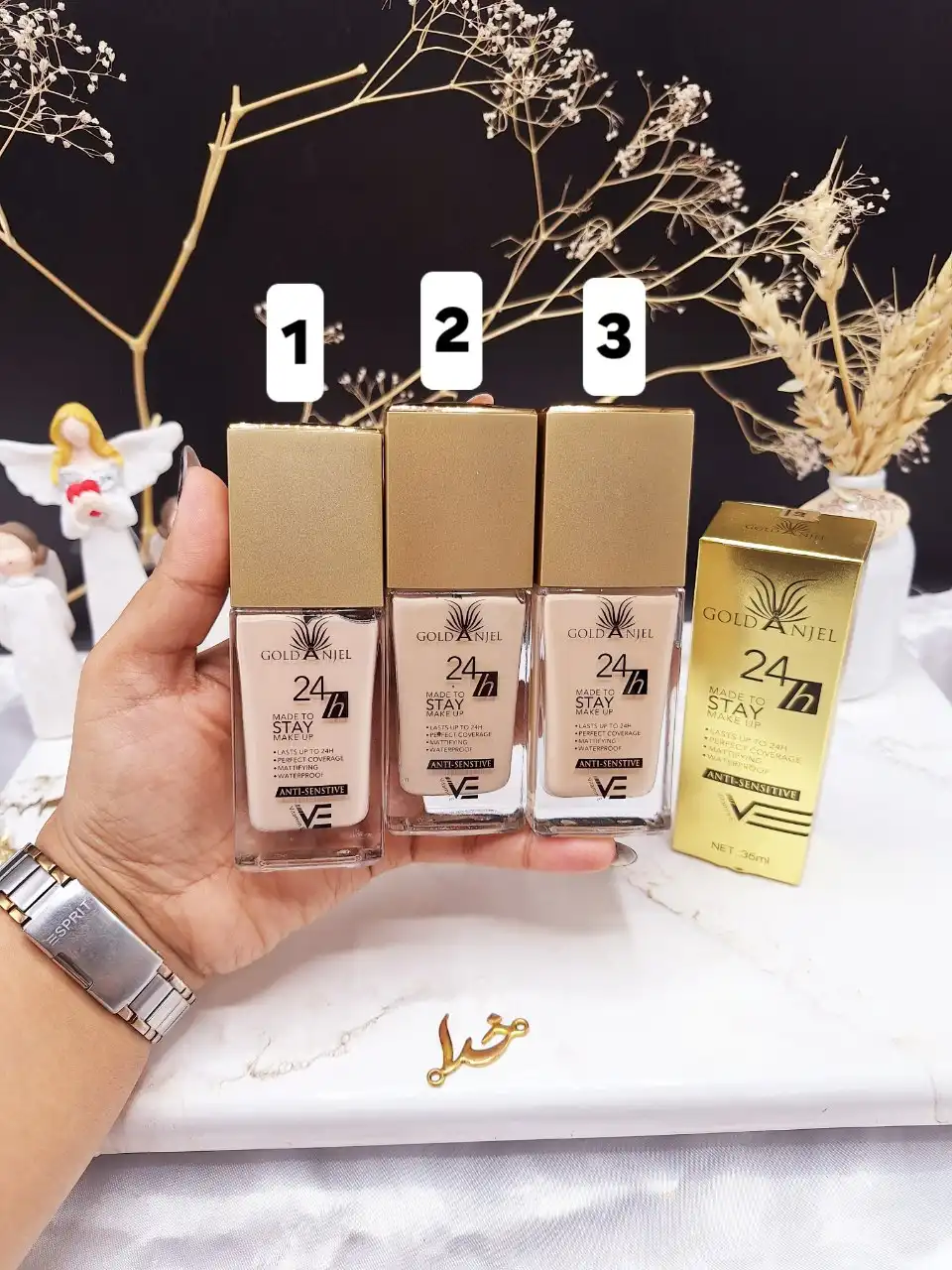 کرم پودر پرطرفدار میکاپ اورجینال گلد آنجل Gold Angel اصلی کد ۰۹۳۴